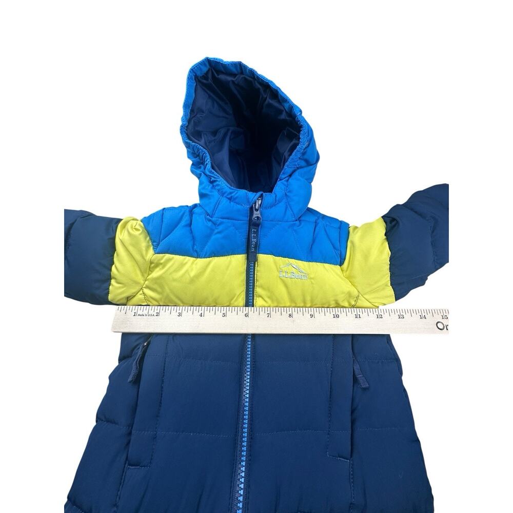 Toddlers L.L. Bean Down Zip Up Colorblock Winter Puffer Jacket Size 2T - Picture 5 of 10